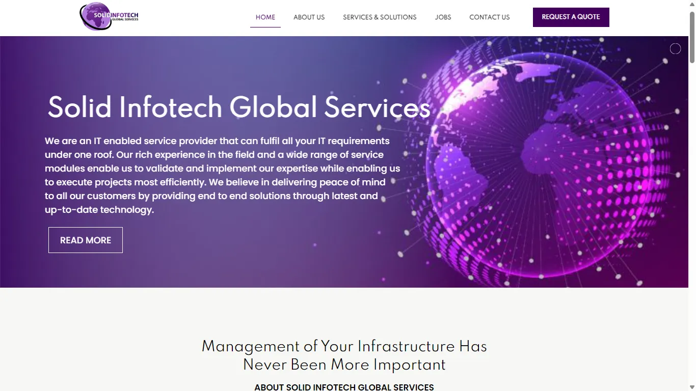 Solid Infotech Global website preview
