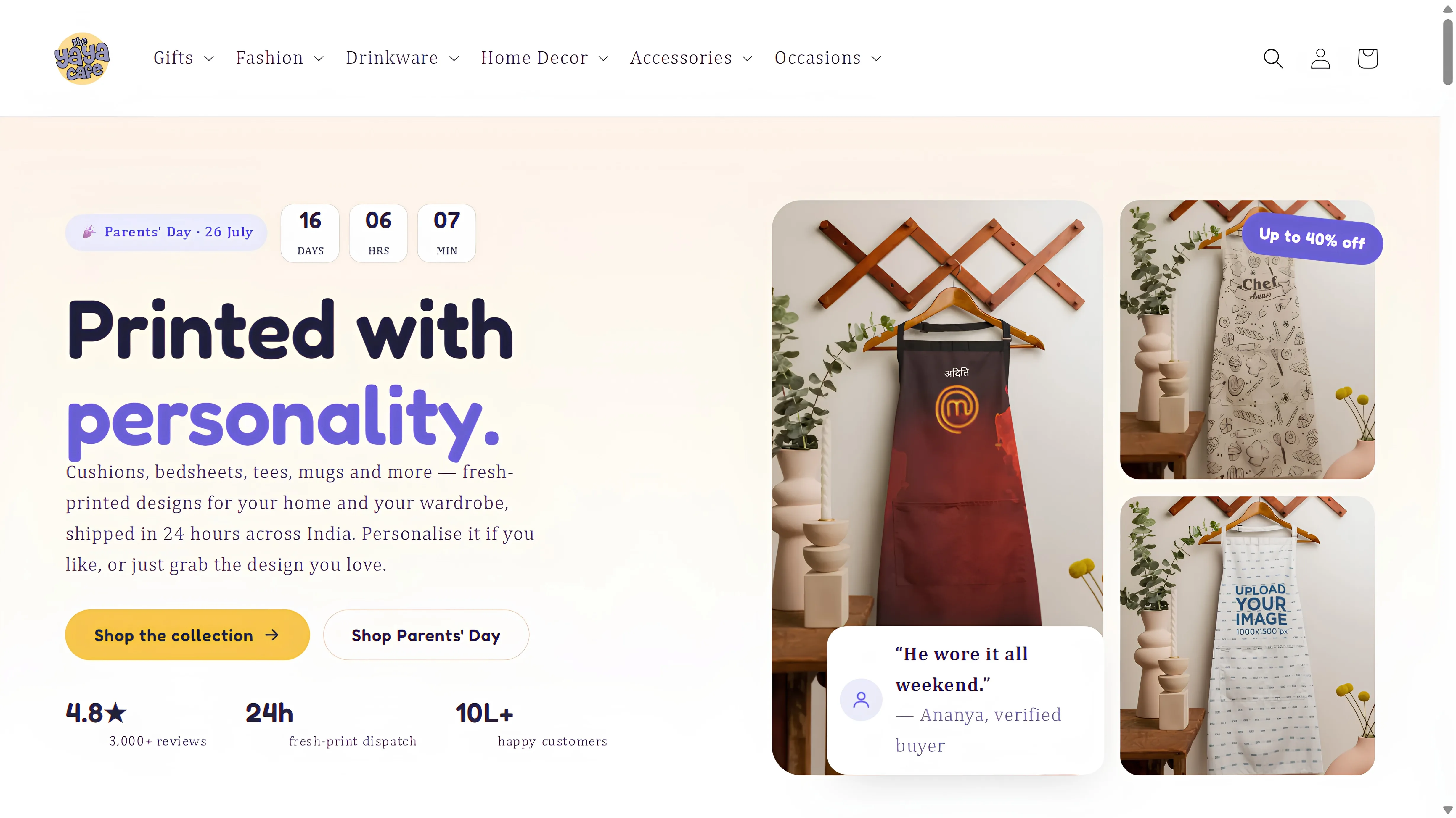 TheYaYaCafe website preview